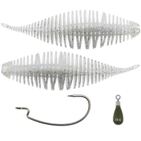 Geecrack Bellows Shad 3.8 Free-Rig Kit