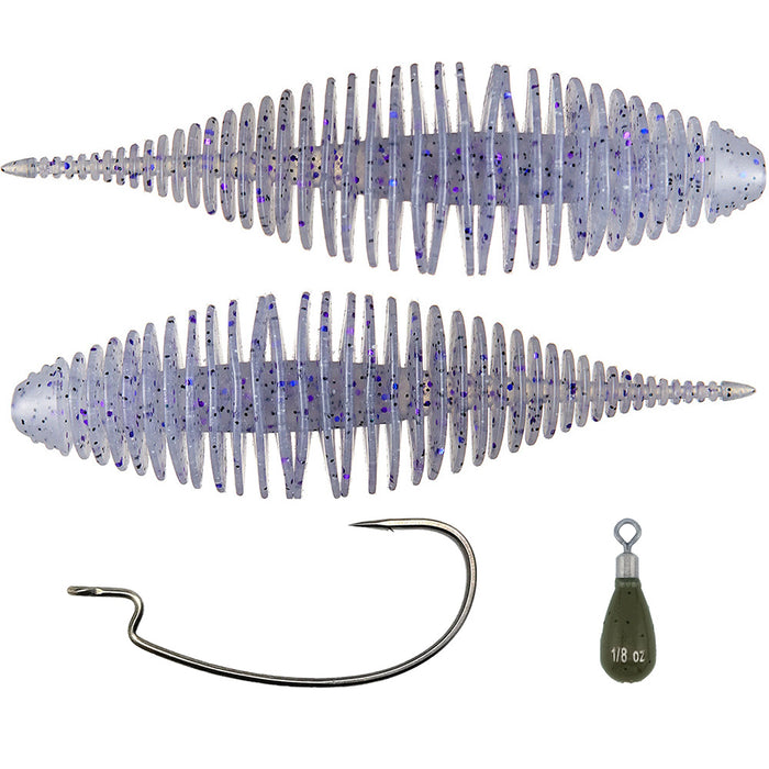 Geecrack Bellows Shad 3.8 Free-Rig Kit