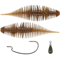 Geecrack Bellows Shad 3.8 Free-Rig Kit