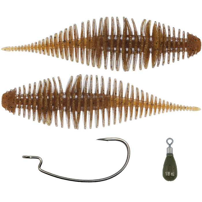 Geecrack Bellows Shad 3.8 Free-Rig Kit