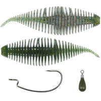 Geecrack Bellows Shad 3.8 Free-Rig Kit