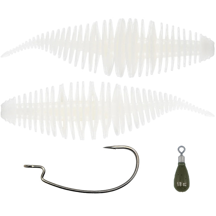 Geecrack Bellows Shad 3.8 Free-Rig Kit
