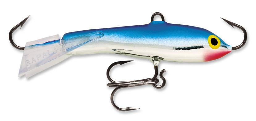 best ice fishing jigging lures Rapala Jigging Rap Glow Red Tiger; 2 in