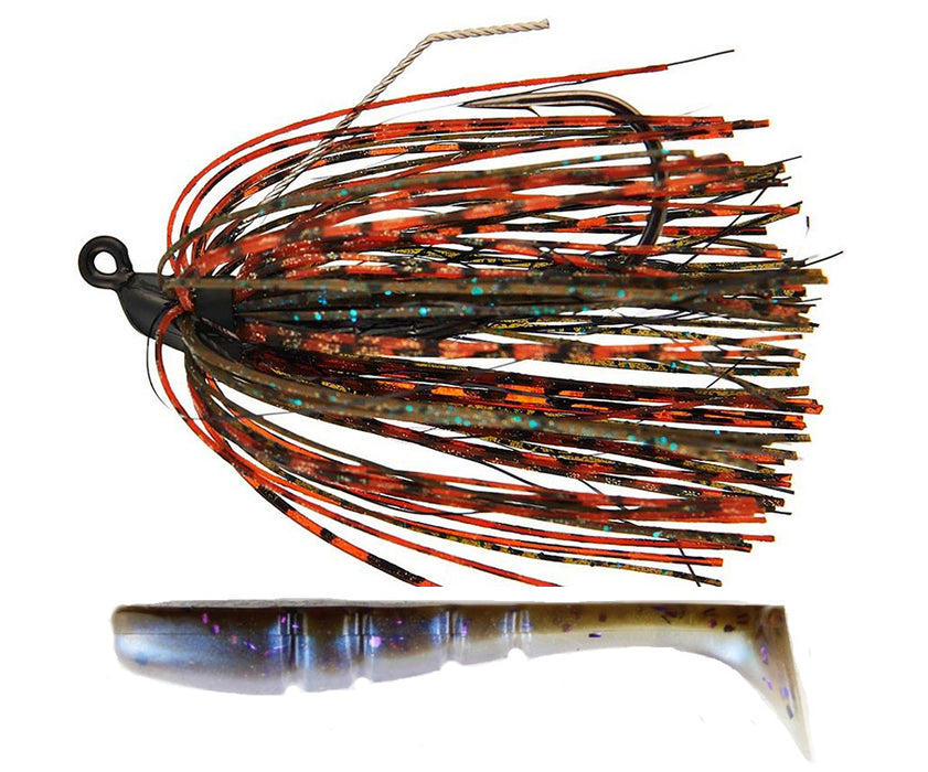 Xzone Pro Series Swammer Swimbait & Core Tackle Swim Jig Combo