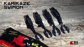 Big Bite Baits Kamikaze Swimon Split Tail - 7 Pack