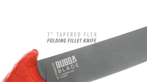 Bubba Tapered Flex Folding Fillet Knife - 7 Inch