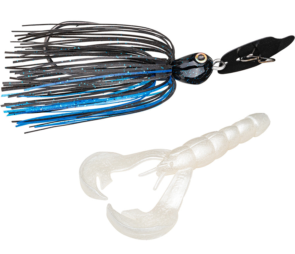 cricket fishing hooks Strike King Thunder Cricket & Rage Craw Bladed Jig Combo — Discount Tackle