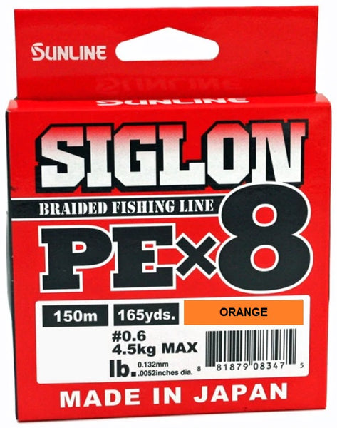 Sunline Siglon PEx8 Braided Line Orange 06lb 165yd Sunline Siglon PEx8 Braided Line Orange 06lb 165yd