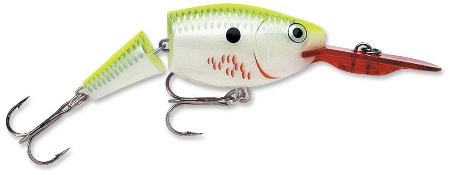 Rapala Jointed Shad Rap Bleeding Chartreuse Shad; 2 3/4 in.