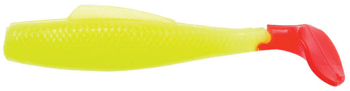 Z-Man MinnowZ 3 inch Soft Plastic Paddle Tail Swimbait 6 pack - Chartreuse Red Tail