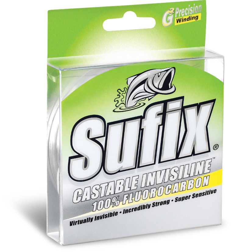 Sufix Invisiline Casting Fluorocarbon Clear Line 8 Pound / 100 Yards