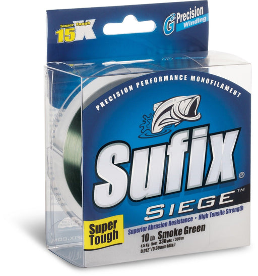 Sufix Siege Smoke Green Monofilament Line 10 pound