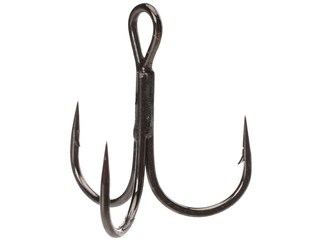 Owner ST-36 Round Bend Treble Hook Black Chrome — Discount Tackle