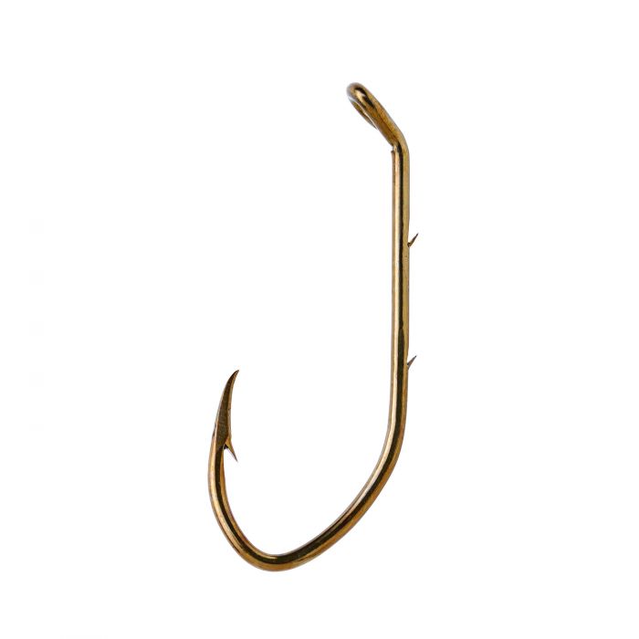 bend hook fishing Eagle Claw ProV Bend Bait Holder Down Eye Size 2/0, Bronze