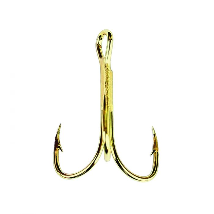 Eagle Claw 2x Strong Treble Hook 376A 14 Gold