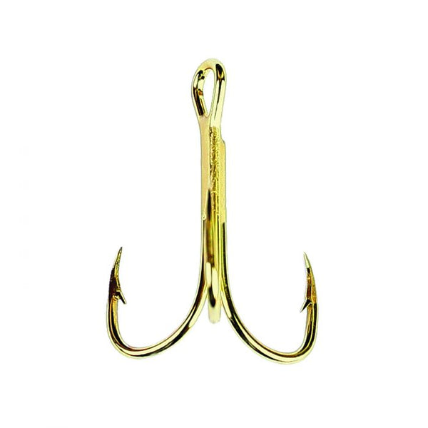 eagle claw addictive fishing mogan hook kit Eagle Claw 376 Gold 2X Treble Hook 16 / 20 Pack