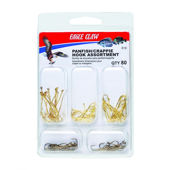 Eagle Claw 619H Panfish/Crappie 80-Piece Assorted Hook Kit — Discount Tackle Eagle Claw 619H Panfish/Crappie 80-Piece Assorted Hook Kit — Discount Tackle