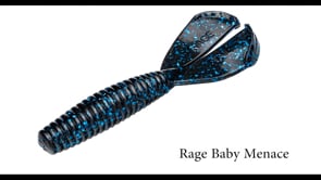 Strike King Rage Baby Menace 3 inch Soft Plastic Grub 9 pack