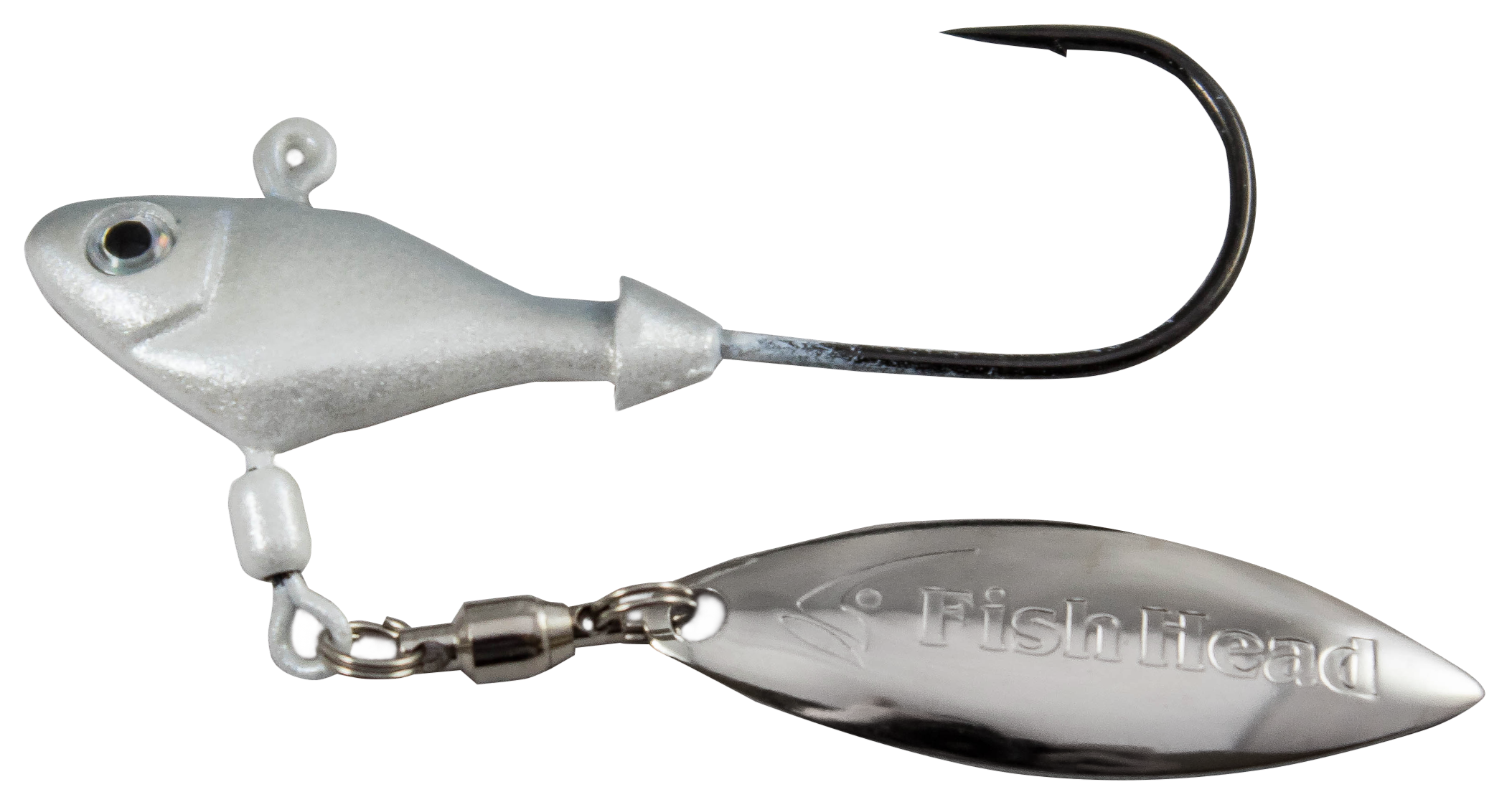 fish head fishing lures Fish Head Spin Green Albino / 1/4 oz