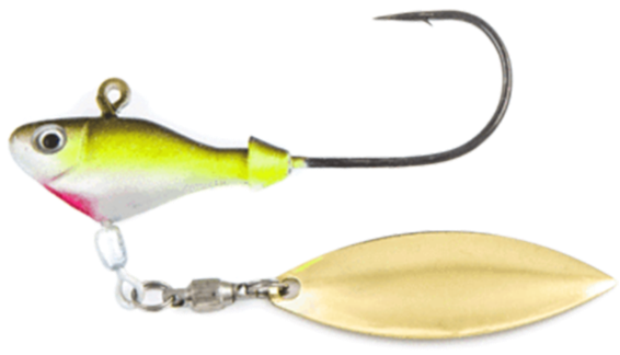 fish heads lures Fish Head Spin Green Albino / 1/4 oz