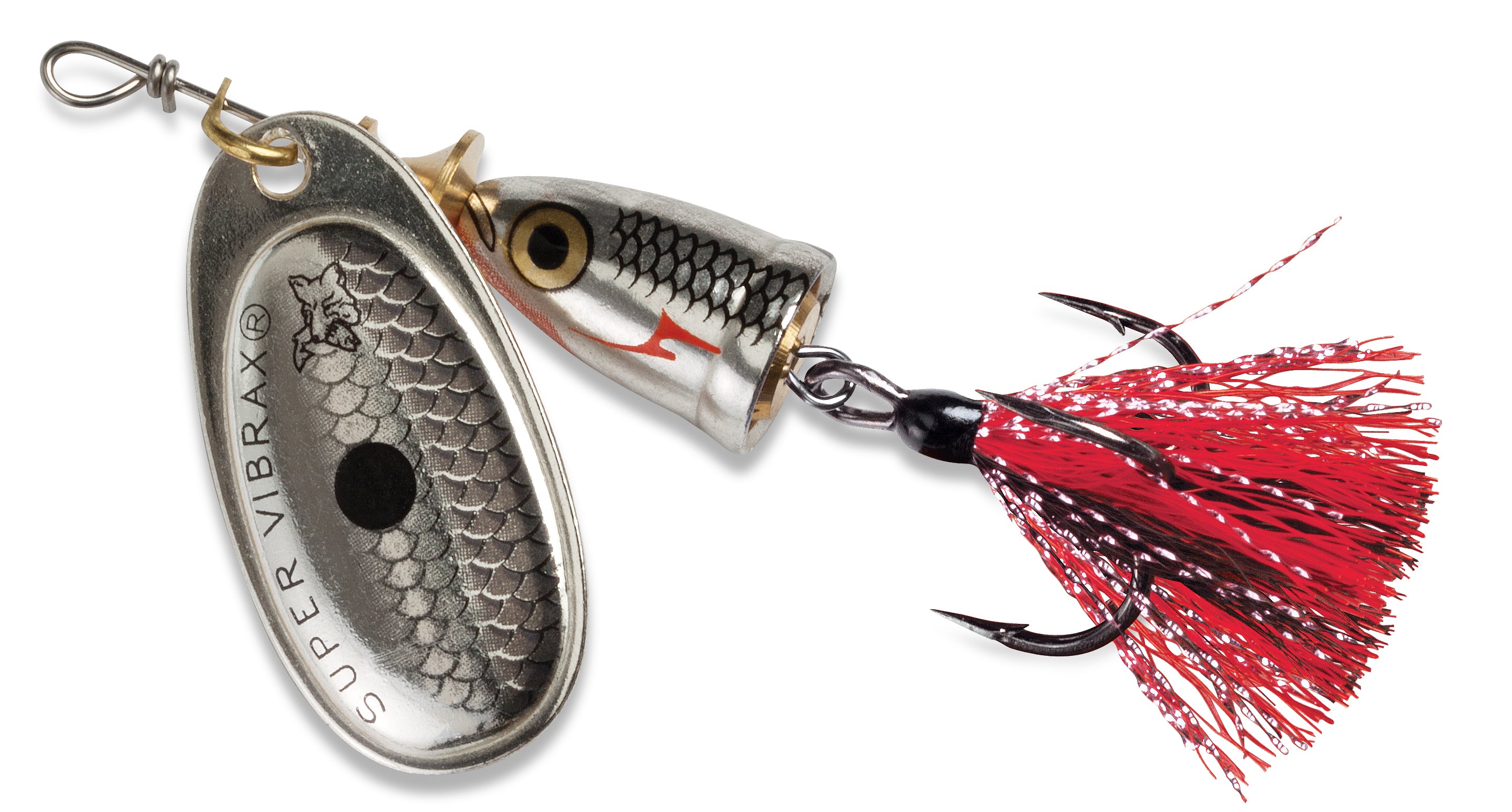 blue fox fish hooks Blue Fox Classic Vibrax Foxtail-Silver Shiner