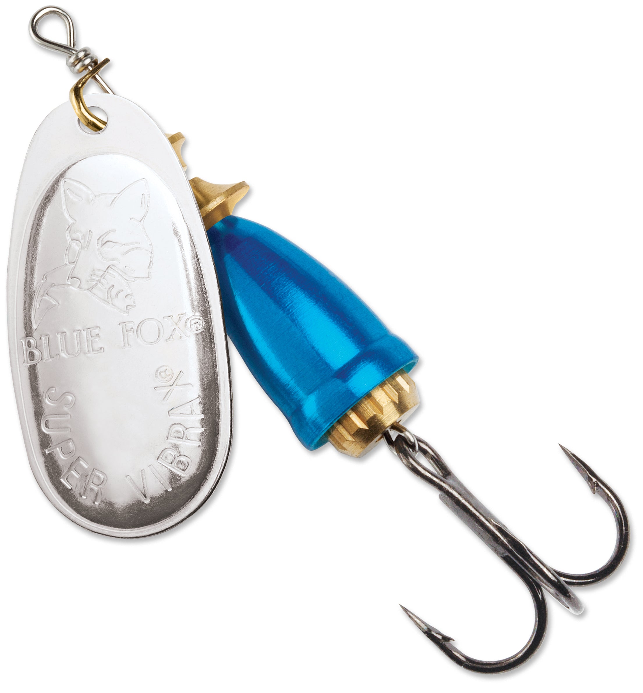 Blue Fox Classic Vibrax 00 Painted 7/64 (Silver/Fluor Red , Size- 2),  Spinners & Spinnerbaits -  Canada