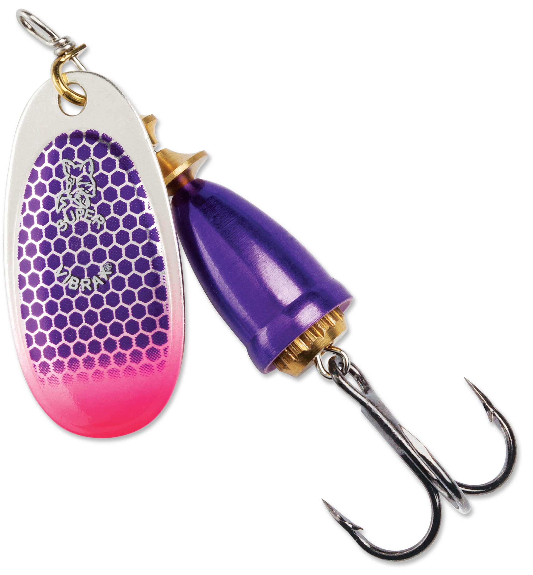 Blue Fox Classic Vibrax Spinner Purple Scale Pink Tip UV; 5