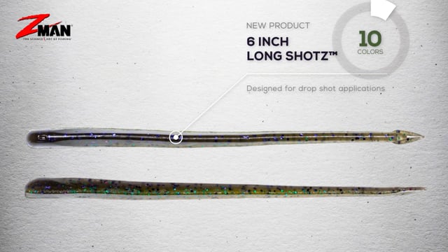 Z-Man Long ShotZ 6 inch Finesse Worm 8 pack