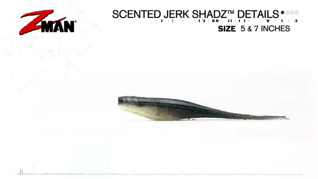 Z-Man Scented Jerk ShadZ 7 inch Soft Plastic Jerkbait 4 pack