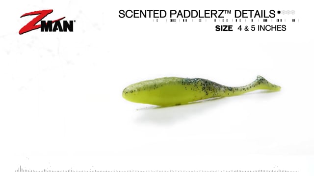 Z-Man Scented PaddlerZ 4 inch Soft Paddle Tail Swimbait