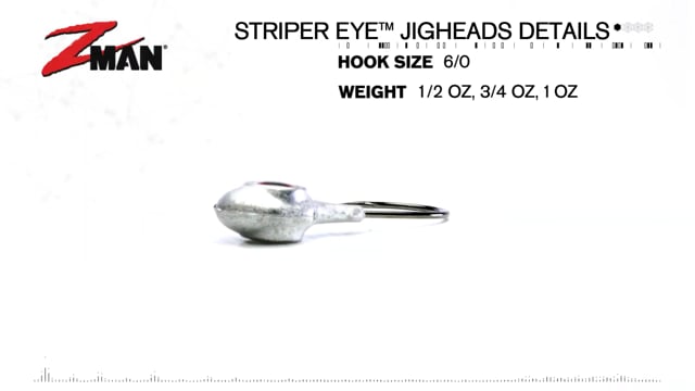 Z-Man - Striper Eye Jigheads 3/4oz Pearl