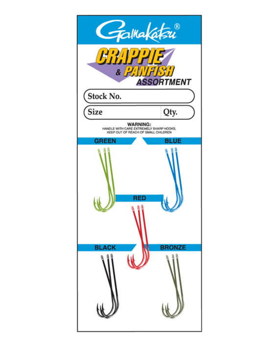 Gamakatsu Crappie Hook Assortment - size 4, 5 Colors