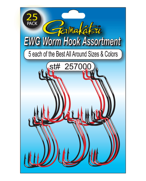 best ewg fishing hooks Gamakatsu SuperLine Offset WOO! TUNGSTEN Forged with an extra Worm, Extra Wide Gap (EWG)