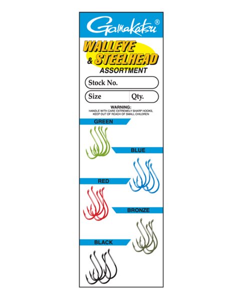 Gamakatsu AN-70XH 7フィート Gamakatsu Multi-Color Walleye and Steelhead Hook 25-Piece