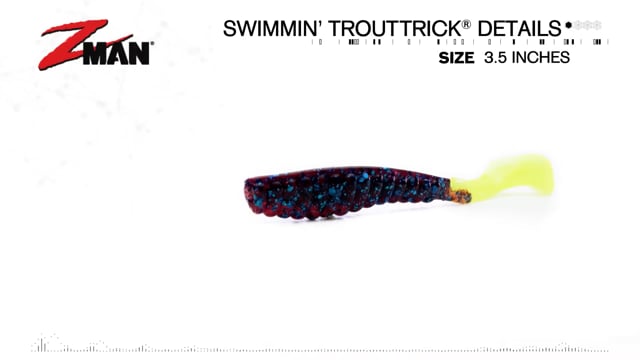 Z-Man ElaZtech Swimmin' Trout Trick Soft Paddle Tail Swimbait 6 pack