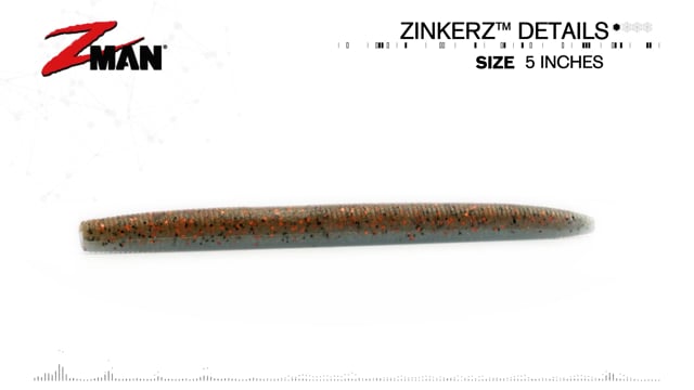 Z-Man ZinkerZ 5 inch Soft Plastic Stick Bait 6 pack