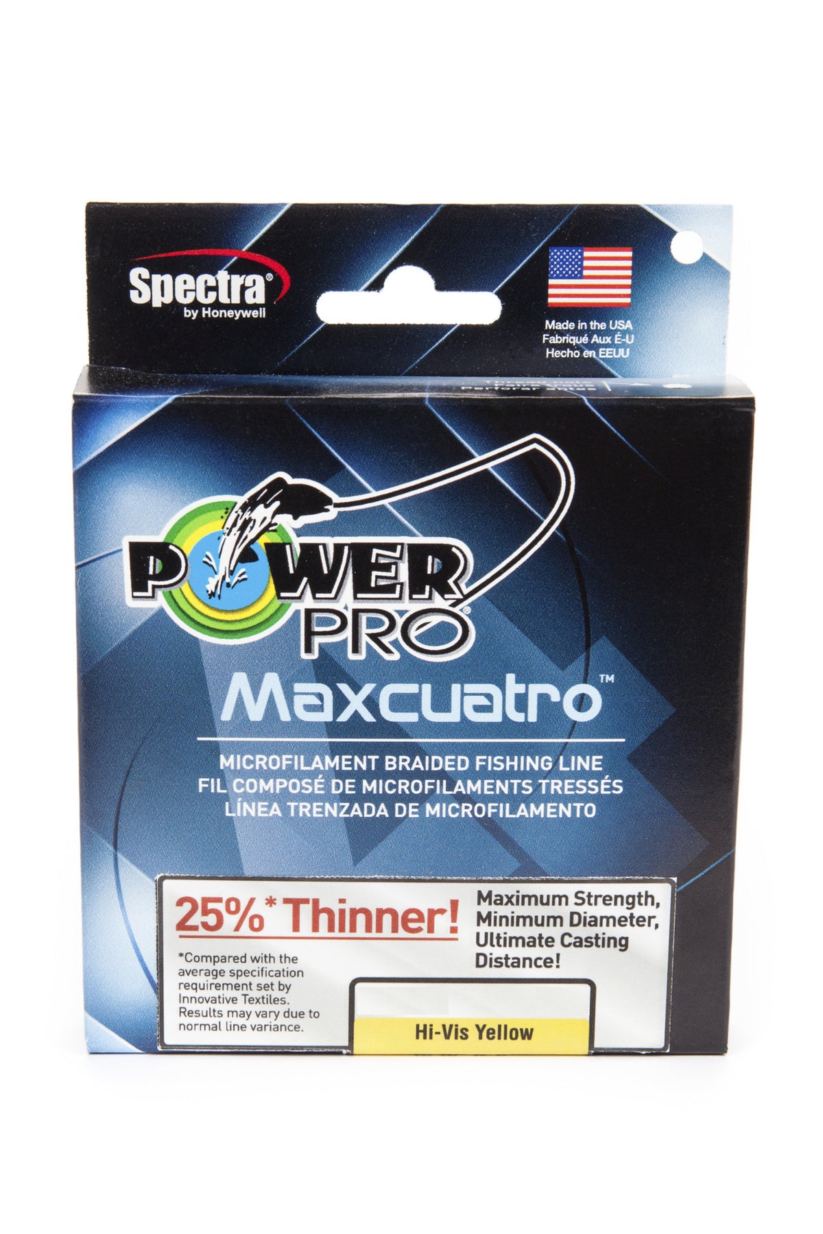 Power Pro Maxcuatro 40lb 150 yd Hi-Vis Yellow Braided Line