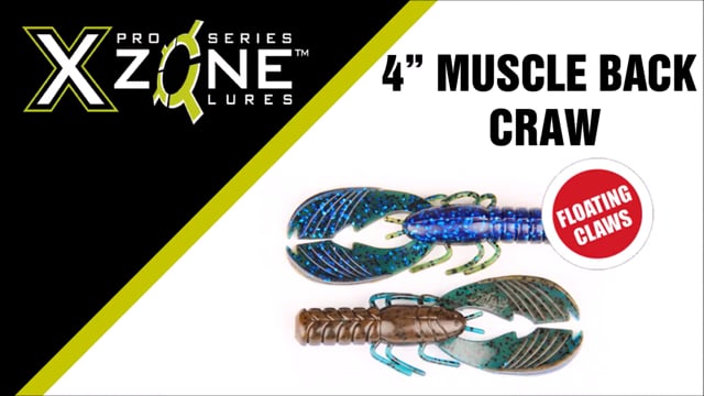 Xzone Muscle Back Craw Soft Plastic Craw 8 pack