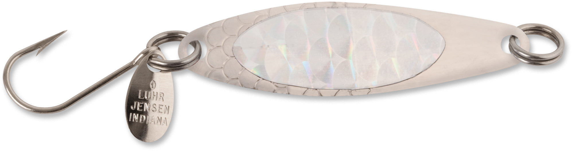 Luhr-Jensen Needlefish 2 inch Spoon Nickel/Silver Prism-Lite
