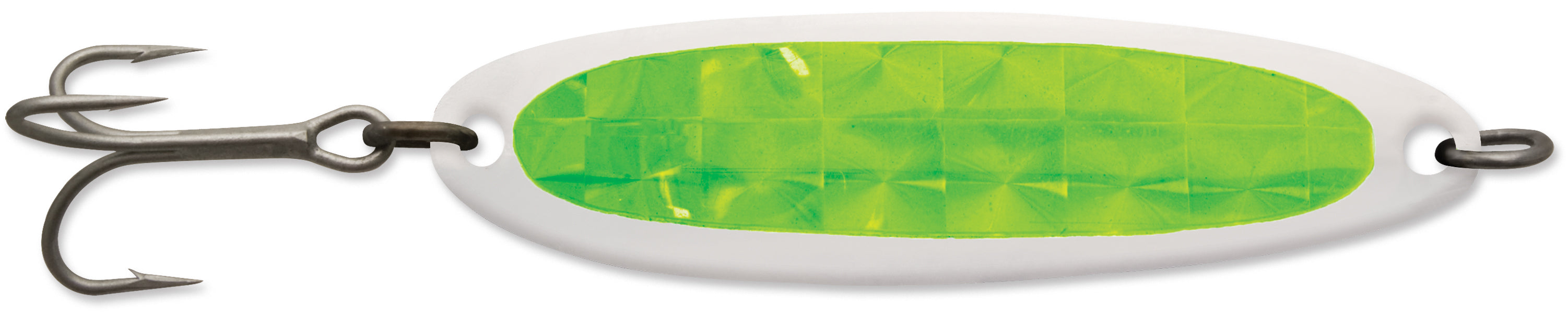 Luhr Jensen 1oz Krocodile, Chrome/Fluorescent Green Prism-Lite