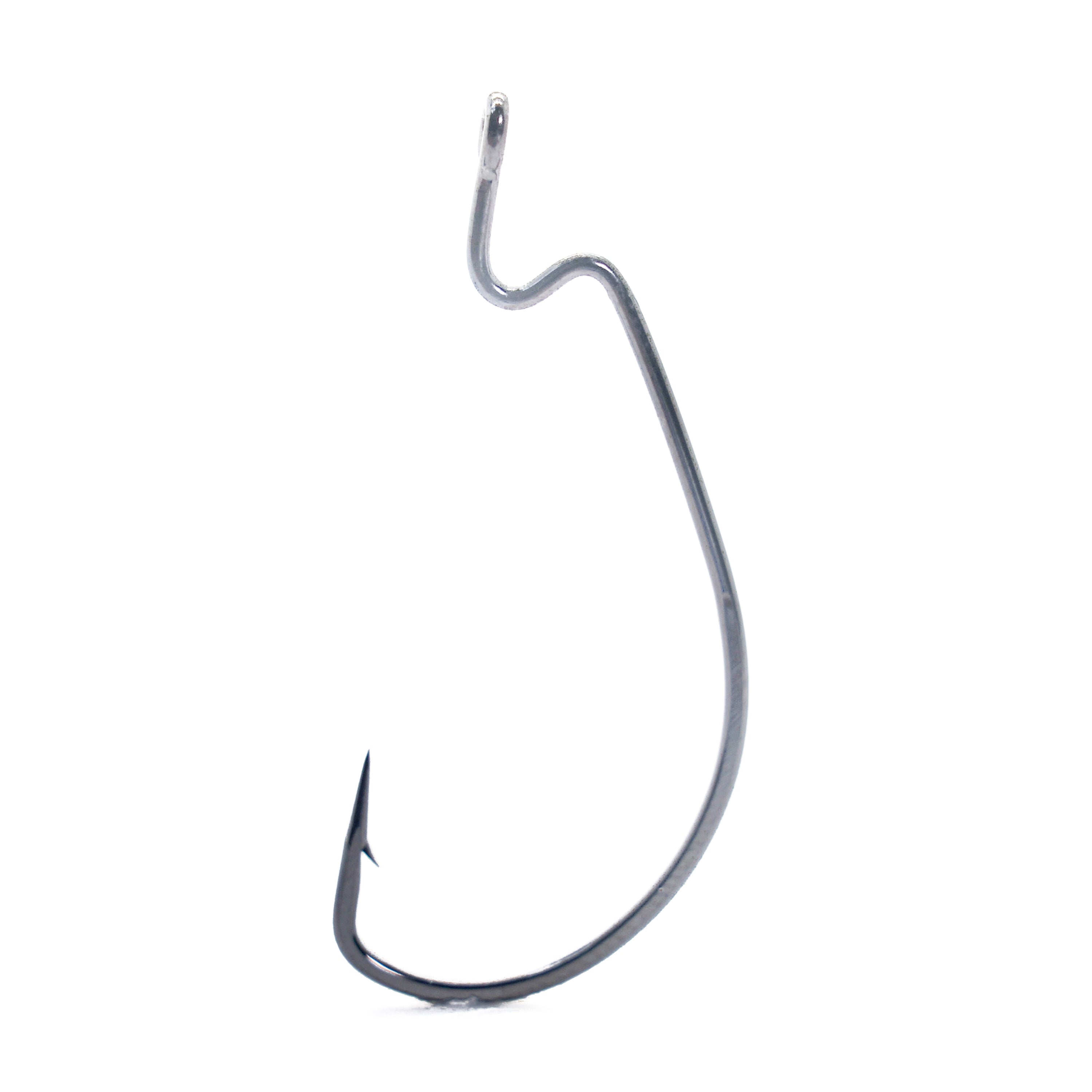 extra large fish hooks Mustad 38105 Ultra Lock Soft Plastic Wide Gap Hook Black Nickel / 3/0