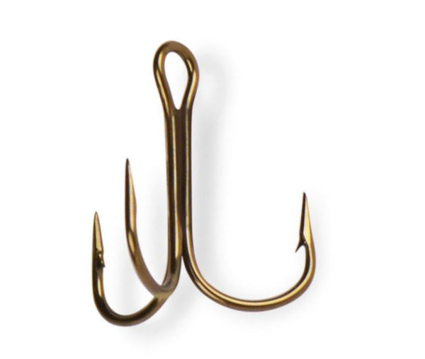 Mustad 35647 Bronze Freshwater Round Bend Treble Hook — Discount Tackle