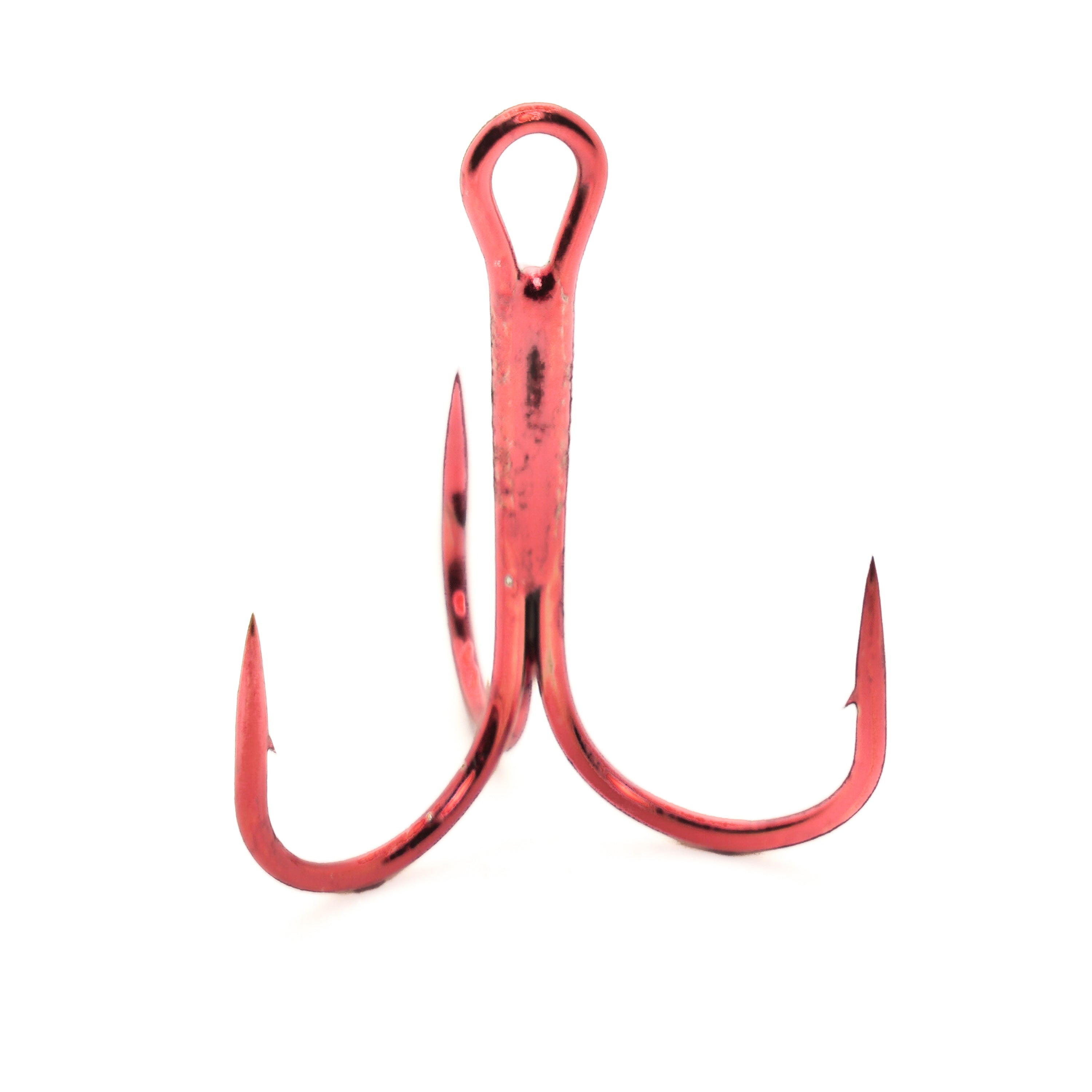 Mustad 35647 Red Round Bend Treble Hook 25 Pack 2