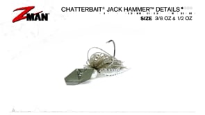 Z-Man Evergreen Jack Hammer ChatterBait  3/8 oz.