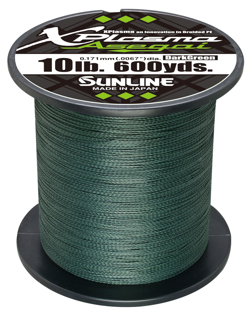Sunline SX1 Braid Fishing Line - 600 Yard Spool - Deep Green 12LB