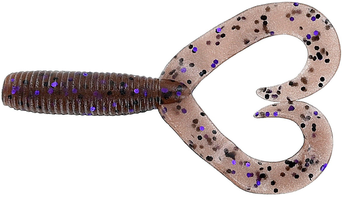 best 4 inch grub body lure for bass Yamamoto Double Tail Grub Watermelon Black Flake / 4"
