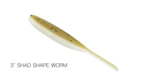 Gary Yamamoto 3 Inch Shad Shape Drop Shot Worm - 10 Pack