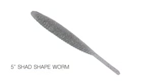 Gary Yamamoto 5 Inch Shad Shape Floating Drop Shot Worm - 8 Pack