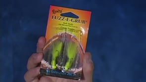 Lindy Fuzz-E-Grub Pre-Rigged Hair Tail Soft Grub 2 pack