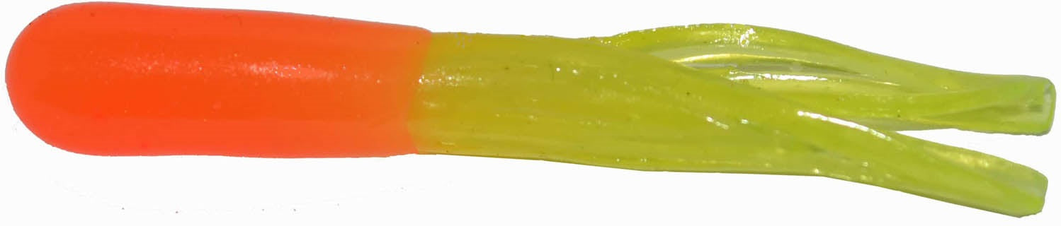 Big Bite Baits Crappie Tubes 1.5 10ct Orange/Chartreuse